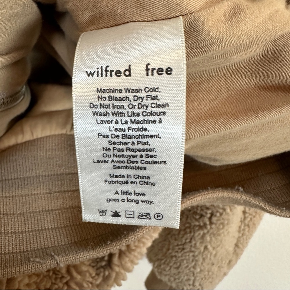 Wilfred Free Teddy Sherpa Jacket Camel Tan Women’s Sz Medium - Picture 4 of 5